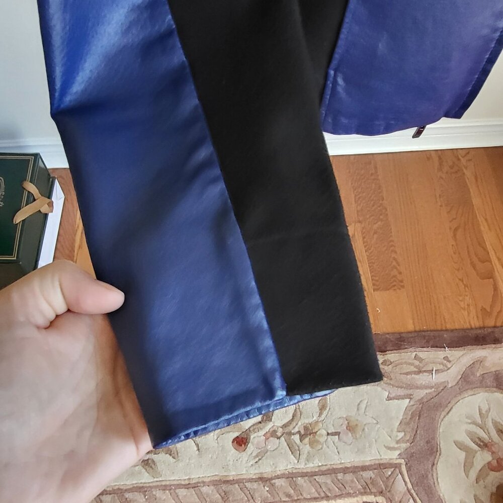 Guillaume Blue Leather Jacket, Size S - Picture 3 of 11